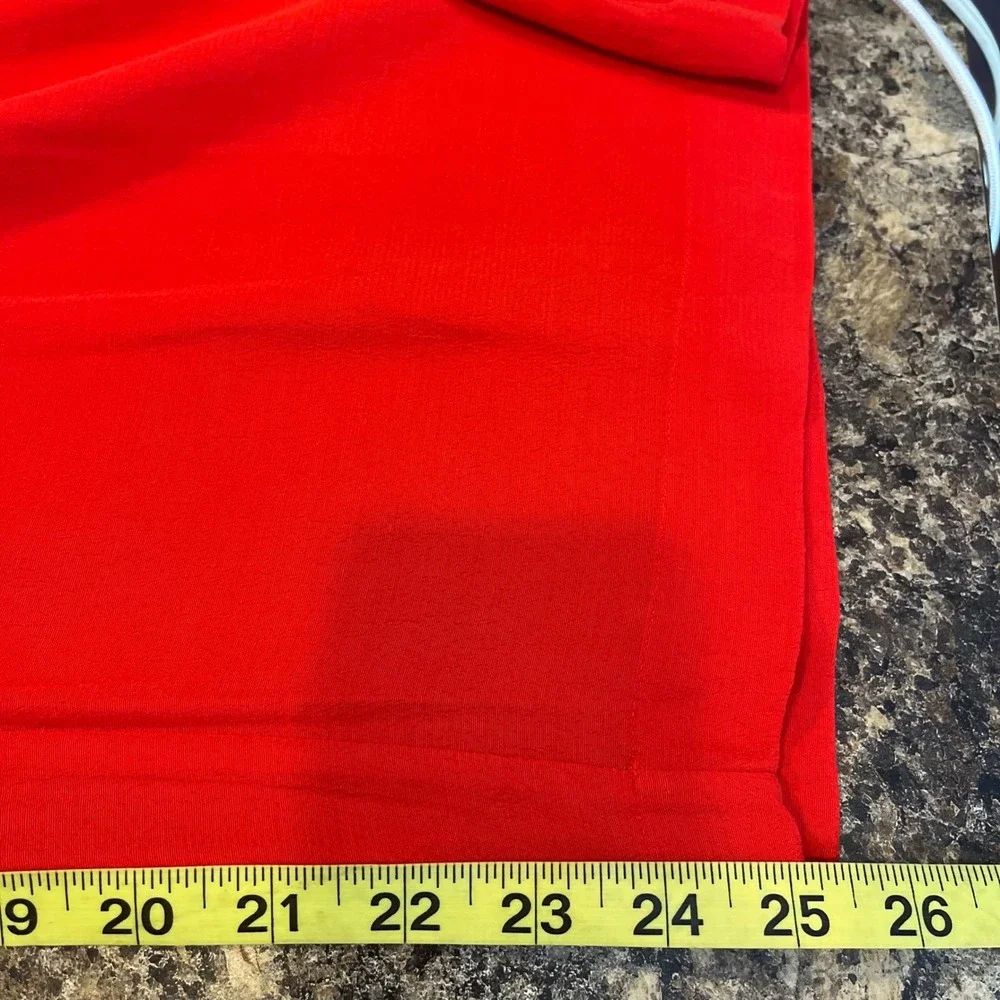 Wilfred Aritizia Red Wide Leg Crop Pants Tie in the Back Small Elastic Waist